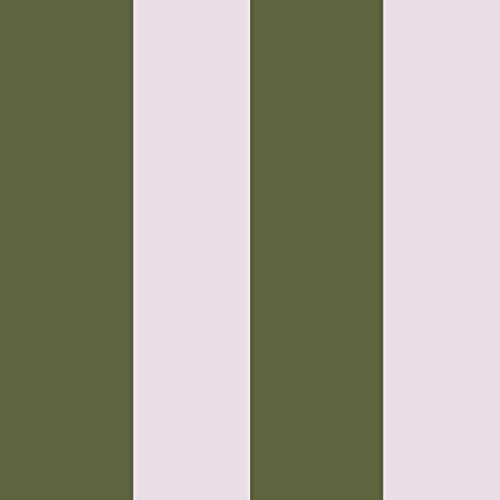 Joules Harborough Stripe Olive Green Wallpaper | Easy Paste The Wall Application | Green Stripe Design | Eco Friendly
