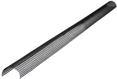 INEFA 10x Laubschutzgitter Dachrinnen Laubschutz, PVC 68mm, 2m, Schwarz Laubfang Dachrinnenabdeckung Dachrinnenzubehör Made in Germany