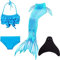 SPEEDEVE Meerjungfrauenschwanz Badeanzug mädchen Mermaid Tail mit Monoflosse,Hei-dh53,130