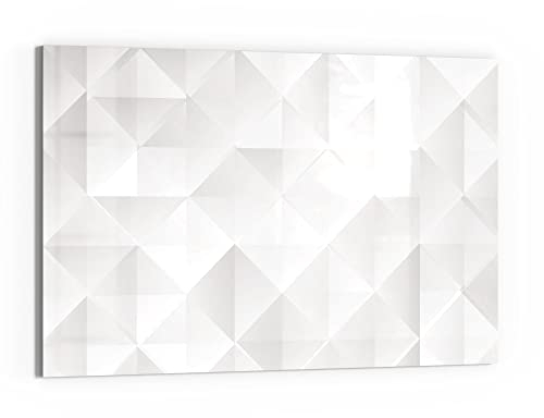 DEQORI Glas-Magnettafel | 90x60 cm groß | Motiv Symmetrische Rauten | Memo-Board aus Glas | Magnetboard inkl. Magnete, Stift & Tuch für Küche & Büro | Tafel magnetisch & beschreibbar