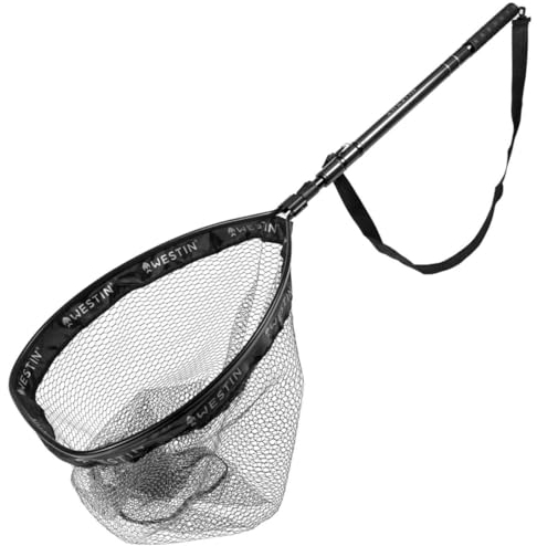 Westin W6 C&R Telescopic Landing Net 3m 38x45x50cm - Kescher zum Raubfischangeln, Raubfischkescher zum Spinnfischen