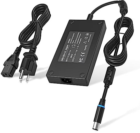 Adaptador de corriente de 240 W para Dell Alienware M15 R2 R3 R4 R6 R7 Alienware 15 17 M17 M11X M14X M17X M18X X15 Area-51m PA-9E, Dell G15 G7 G5 G3 Gaming Laptop Charger con indicador LED 7.2 Punta