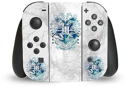 Head Case Designs Licenza Ufficiale Harry Potter Hogwarts Guamenti Grafica Vinile Sticker Gaming Pelle Adesivo Compatibile con Nintendo Switch Joy-con Controller