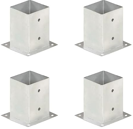 vidaXL Pfostenanker 4 Stk. Verzinktes Metall 101 mm