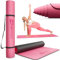 Hop-Sport Yoga Matte - rutschfest und langlebig, Pilatesmatte aus Kautschuk, 183 x 68 cm, Gymnastikmatte 0,5 cm + Tragegurt - Rosa
