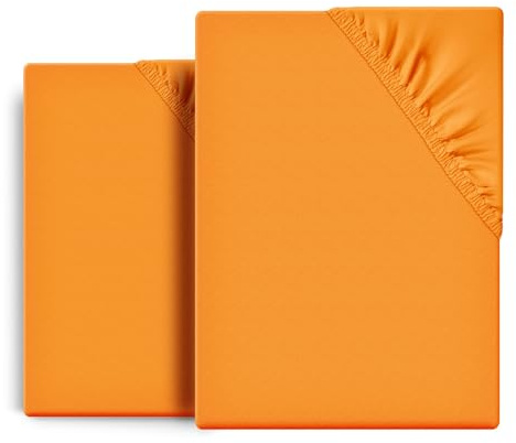 Beautex 2er Set Spannbettlaken Jersey Baumwolle Standard 90x200x30 cm | atmungsaktiv, hautfreundlich, rundum elastisch, perfekte Passform, formstabil, pflegeleicht