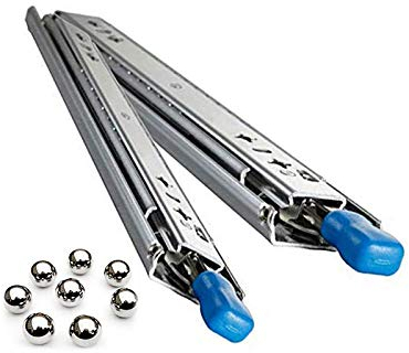 SWAYVES Kugelgelagerte Schubladenführungen, Seitliche Montage, Schrankschubladenführungen, Breite 53 Mm, Schubladenschiene, Tragfähigkeit Bis Zu 120 Kg/10In/25Cm