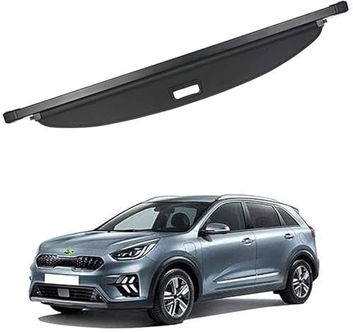 XPKLTXZW Auto Einziehbare Laderaumabdeckung Für Kia NIRO 2017 2018 2019, Ausziehbar Kofferraum Ablagen Schutz Abdeckung Frachtabdeckungen Kofferraumabdeckung Rollo Zubehör