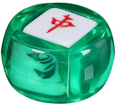Dickly Exotische Mahjong Würfel, Vielseitige Spielsteine, Feierartikel, Spieltisch Highlight, Gesellschaftsspiel Spaß, Klares Grün