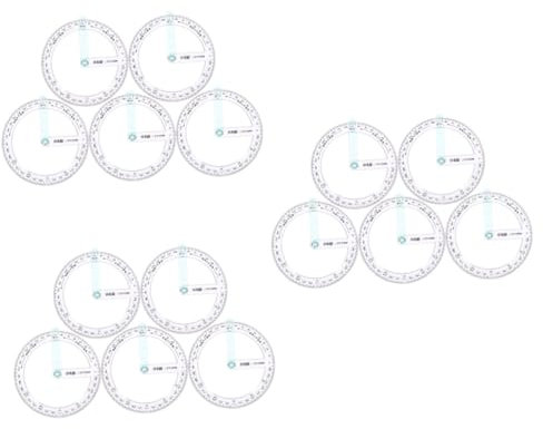 STOBOK 15stücke Teiliges Geometrischer Kreisprotractor Kunststoff Präzise Messwerkzeuge Für Schüler Tragbarer Protractor Für Zeichnen Und Technische Illustrationen