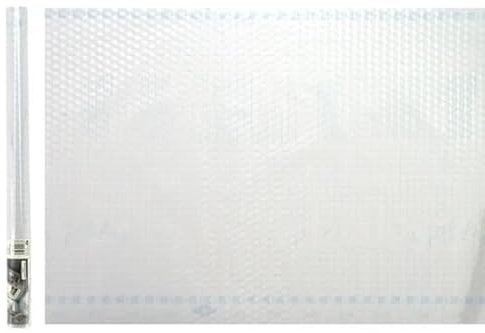 Friesenthal Selbstklebende Deko/Klebefolie für Möbel, Fenster und Türen 200x45 cm (Transparent milchig schraffiert)