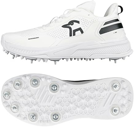Kookaburra KC Players Spike Cricket Shoe - White/Black