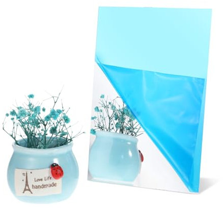 10 Stück klebespiegel spiegelfolie Selbstklebende Spiegel Flexibler Spiegelfliesen Nicht Glas Selbstklebend Bruchsicher Spiegel Kleben Spiegelfolie Wandspiegel Spiegel zum Aufkleben (15 x 10 cm)