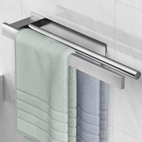 Handtuchhalter Ohne Bohren Silber Badetuchhalter Selbstklebend Handtuchstange Zweiarmig Edelstahl Wandtuchhalter Edel Handtuchhalter für Badezimmer Küche