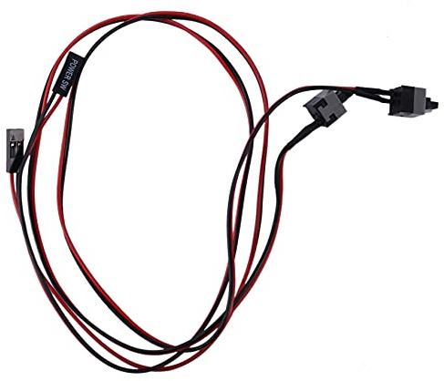Qusedwey 2 Pack 2 Pin SW PC Power Cable on/off Push Button ATX Computer Switch Wire 45cm