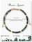GoPaw Edelstein Perlen Armband für Frauen, 4mm Verstellbare Natursteinarmband Perlenarmband Kristall Naturstein Schmuck Armbänder Damen Yoga Armband für Fraun Mädchen Damen (Moosachat)