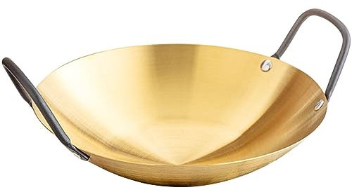 Ciieeo Edelstahl Bratpfanne Verdickt Alkohol Topf Küche Kochgeschirr Doppel Griff Design