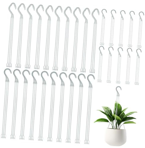 Happyyami 30pcs Gancio Chlorophytum in Plastica Fioriera Per Ringhiera Porta Piante Da Parete Vaso Di Fiori Pianta Multi Pentola Gancio Per Appendere Pentole Bianca Materia Prima Plastica