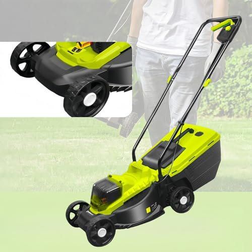Glowdora Electric Lawn Mower, Cordless Lawn Mower, 40v Brushless Motor, Cutting Size 33 Cm, Cutting Height 30/50/70 Mm, Removable Collector 45l, 3400 Rpm High Speed Cutting, Weight 8.56 Kg.