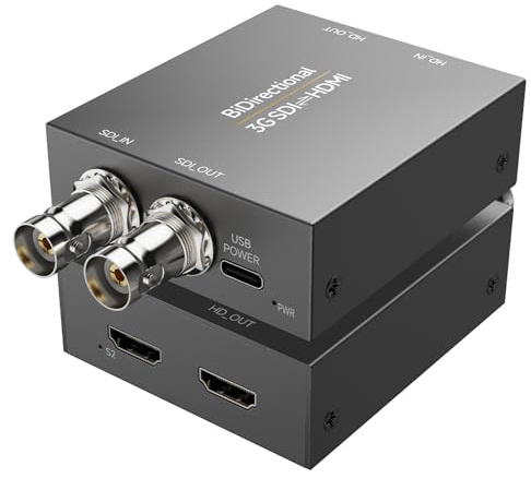 Convertisseur bidirectionnel HDMI vers SDI, convertisseur bidirectionnel 3G SDI vers HDMI, circuit de protection ESD intégré, résolution d'entrée adaptative et désencombreur audio stéréo pour caméra
