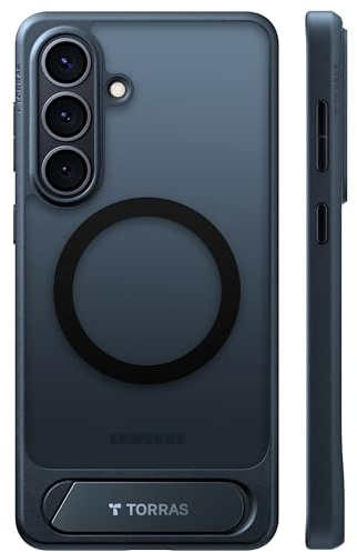 TORRAS Ostand L1 für Samsung Galaxy S26 Hülle mit MagSafe Case, Schwarz | Titan-Ständer, Starke Magnetkraft, für Samsung Galaxy S26 Case, Angenehme Haptik, Fingerabdruckarm, Stoßfest, Kratzfest