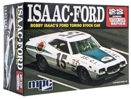 MPC Bobby Isaac 1972 Ford Torino Stock Car Modellbausatz im Maßstab 1:25
