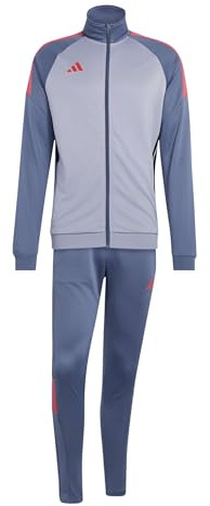 adidas Vollständiger Tiro Essentials Trainingsanzug für Herren, grau, Polyester, grau, XL