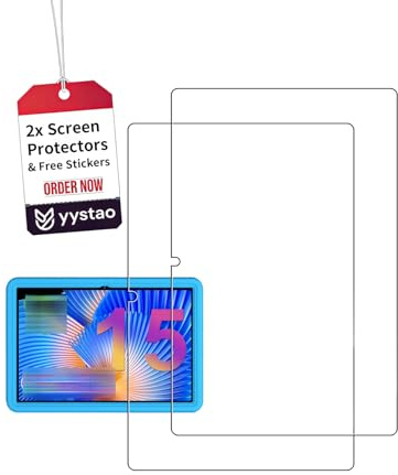 yystao 2 pellicole protettive per tablet DMOAO D7 da 10 pollici, per tablet 2026, 9H, in vetro temperato, con adesivo, antigraffio, ad alta risoluzione, trasparente