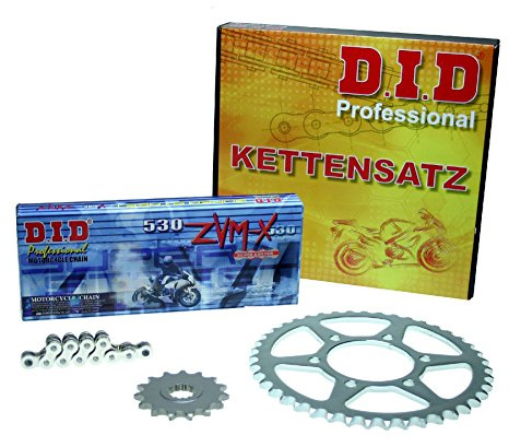 Kettensatz Kawasaki ZZ-R 600, 1993-2006, Typ ZX600E, DID X-Ring (ZVM-X chrom) super verstärkt