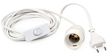 Pajoma, [86032], [E27 Lampenpassung mit Schalter, weiß, 350 cm]