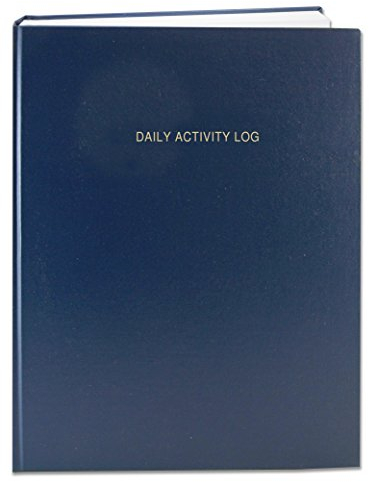 BookFactory® Aktivitäten Log Book/Uhr Log Book (384 Seiten)/365 Seite Tagebuch, Bezug rot, Smyth genäht mit Hardcover, 8 7/20,3 cm X 11 1/10,2 cm (log-384-day-a-lt32-main) blau