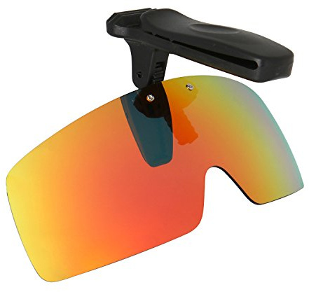HKUCO Sonnenbrille Clip Rot Polarisiert Lenses Hat Visors Clip-on Sonnenbrille Zum Fishing/Biking/Hiking/Golf UV400 Protect