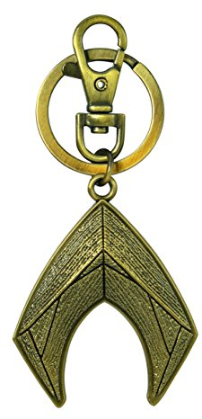 DC Justice League Movie Aquaman Logo Pewter Key Ring Accessory