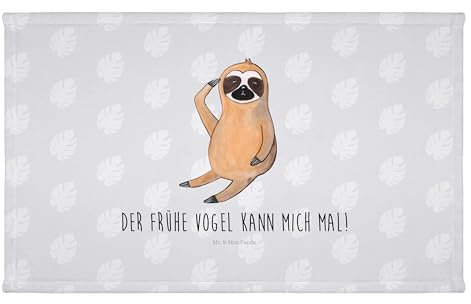 Mr. & Mrs. Panda 50 x 100 Handtuch Faultier Vogel - Geschenk, groß, Faultiere, angespannt, genervt, Spinner, Badezimmer, Faultier Geschenk,