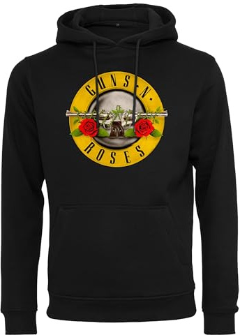 MERCHCODE Herren Guns n' Roses Logo Kapuzenpullover, Black, XS