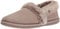 Skechers Damen Flache Hausschuhe, Stoff, Dark Taupe Microfiber Suede Faux Fur Line, 38.5 EU