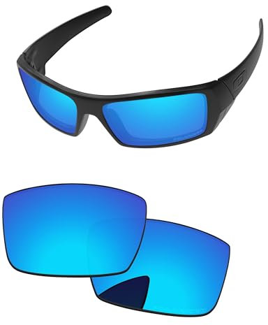 PapaViva Replacement Lenses for Oakley Gascan OO9014 60mm Sunglass Ice Blue Polarized