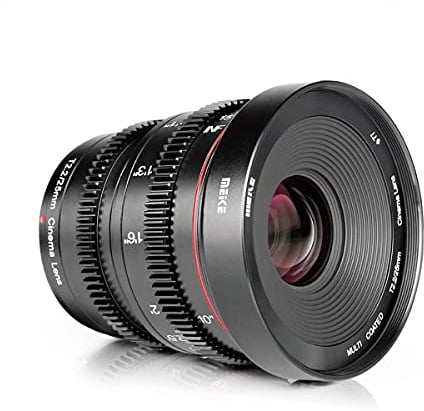 Meike 25mm T2.2 Manual Focus Mini Prime Low Distortion Imperial Cinema Lens for Micro Four Thirds MFT M43 Mount Camera Like EM1 M5 GF5 GF6 GF7 GH3 GH4 and BMPCC