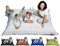 sunnypillow XXL Sitzsack, Sitzkissen aus Kunstleder Outdoor & Indoor 180 x 145 cm mit 380L Styropor Füllung Sessel für Kinder & Erwachsene Sofa Beanbag viele Farben und Größen zur Auswahl Weiss