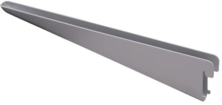 Console au pas de 32 - Décor : Gris aluminium - Longueur : 370 mm - Nombre de crochets : 2 - RAL : 9006 - ELEMENT SYSTEM