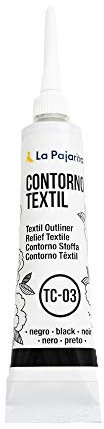 Contorno Relieve Textil Negro
