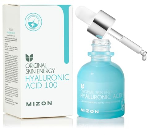 [MIZON] HYALURONIC ACID 100 (30ml) Koreanische Hautpflege – Tiefenhydration und Anti-Aging Pflege für empfindliche Haut - Intensives Hyaluronsäureserum mit Adenosin & Birkenwasser