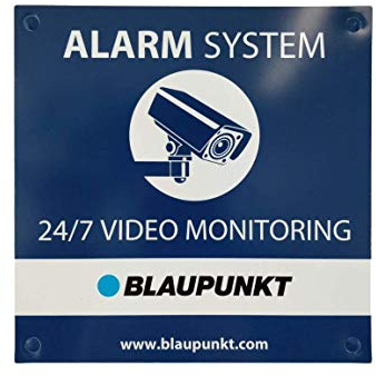 Blaupunkt Abschreckungsschild - Warnung vor Alarm ohne Quoten mehr Sicherheit auf dem Markt