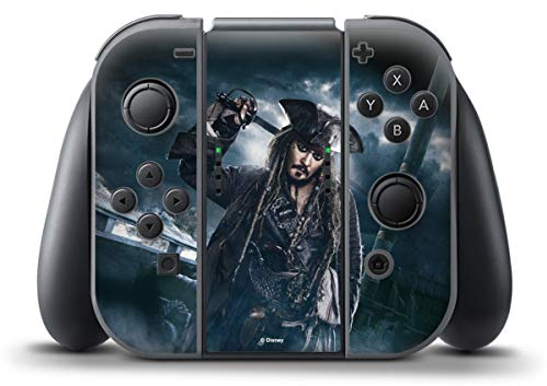 DeinDesign Skin kompatibel mit Nintendo Switch Controller Folie Sticker Captain Jack Sparrow Fluch der Karibik Offizielles Lizenzprodukt