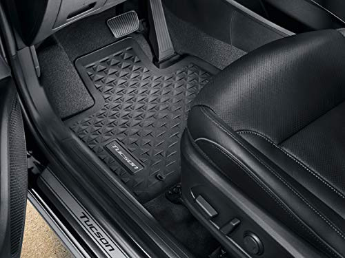 KIA Alfombrillas de goma Hyundai Tucson 2021 4 estaciones antisuciedad con placa y logotipo gris N7131ADE00GR