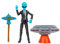 Fortnite FNT1064 Human Bill Series - Figura articulada de 4 Pulgadas con vehículo de emoción de platillo Lil' y Accesorio Flying Slasher, Color Negro