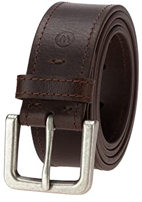 Wrangler Men’s Leather Country Casual Every Day Dress Belt for Jeans, Khakis Brown 40