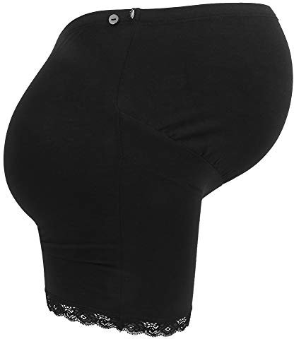 Culotte Femme,Culotte Enceinte Pantalon de sécurité Taille Haute Coton enceinte taille haute pantalon doux élastique Doux réglable Short Grossesse maternité sous-vêtements Shorty sous-vêtement noir