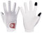 eGlove - eQUEST GripPro X-LITE Reithandschuhe - Leichtes, atmungsaktives, griffiges Anti-Rutsch-Material - Komfort-Mesh-Rückseite - Touchscreen-Handschuhe (Weiß - Rose Gold Glitter Manschette, Medium)