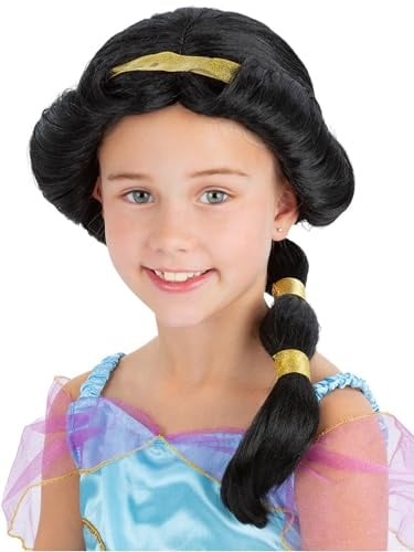 Smiffys Perücke Arabische Prinzessin, schwarz Halloween